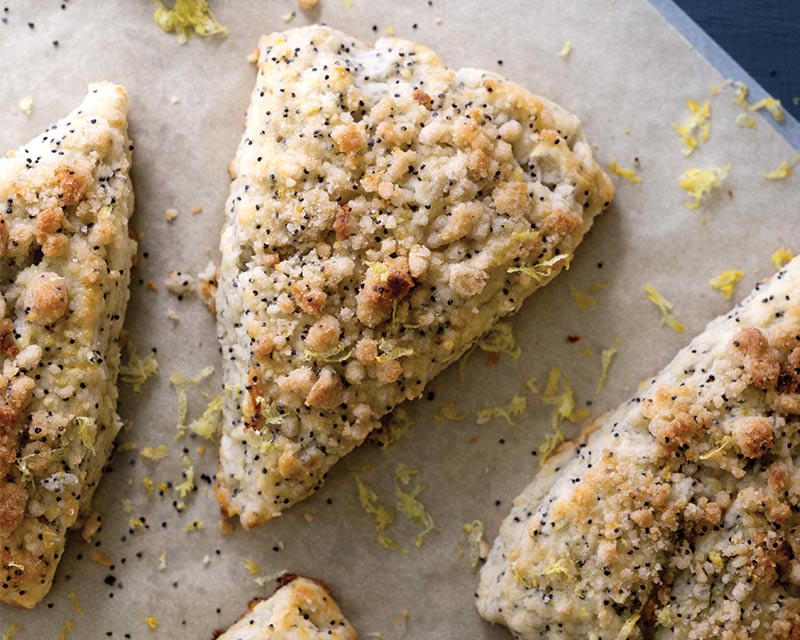 Lemon Ricotta Poppy Seed Scones with Poppy Seed Streusel - Bake from Scratch Bread Collection