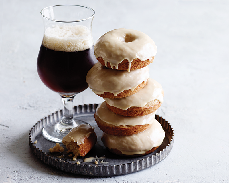 Maple-and-Beer Glazed Doughnuts 