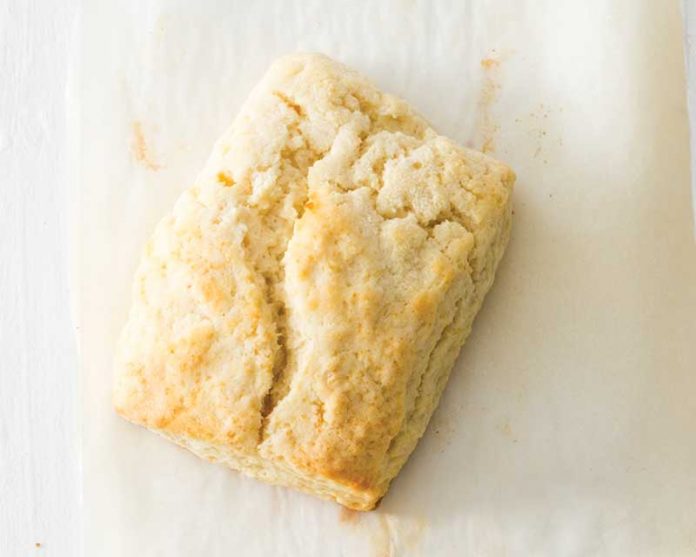 Cream Biscuits on parchment