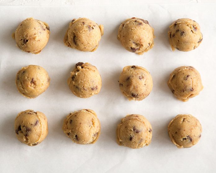 The Essential: Chocolate Chip Cookie dough on parchment