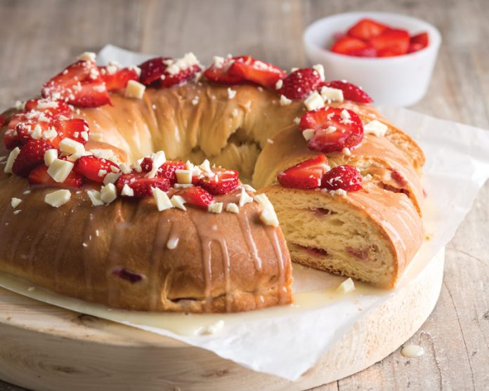 Strawberries and Cream King Cake