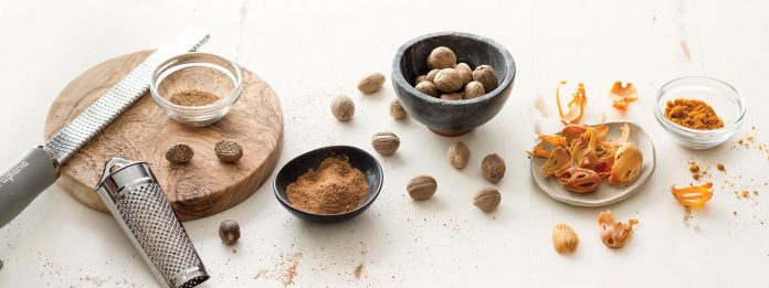 Three Ways to Grind Nutmeg cream surface various nutmeg options