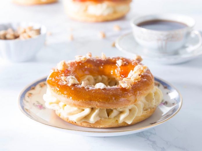 Piping and Shaping Your Paris-Brest finished on white plate