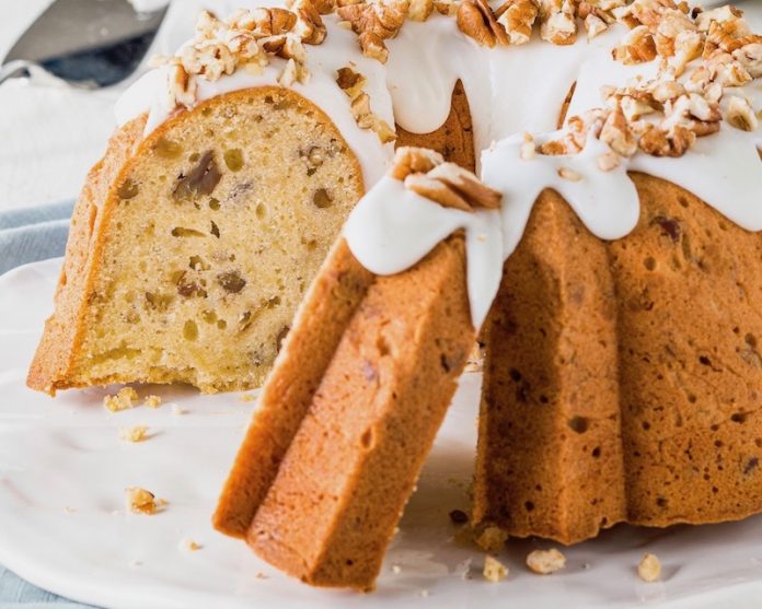 Butter Pecan Pound Cake sliced