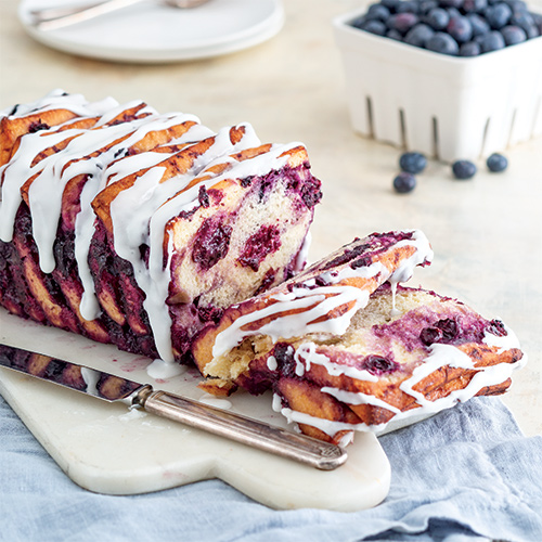 Roasted-Blueberry Pull Apart Bread Featured in Bake From Scratch Breads 2022