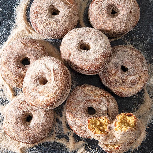 Pile of spiced doughnuts
