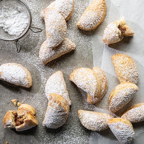 Powdered Sugar Covered Pastries