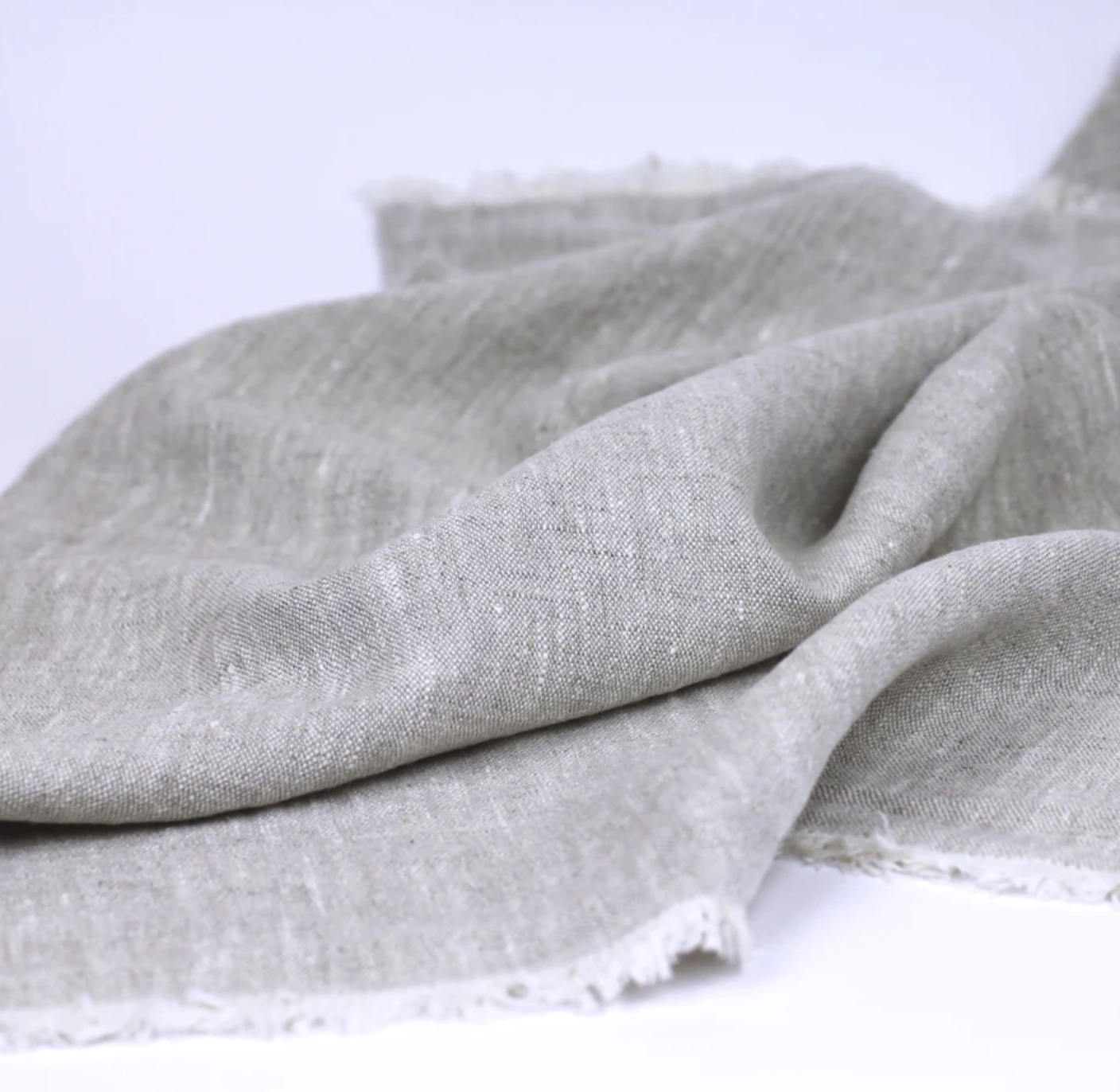 Frayed hand towel grey
