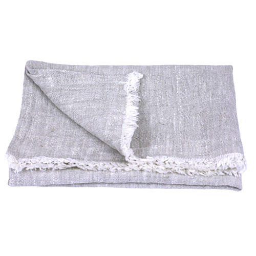 Linen Hand Towel Frayed Edges